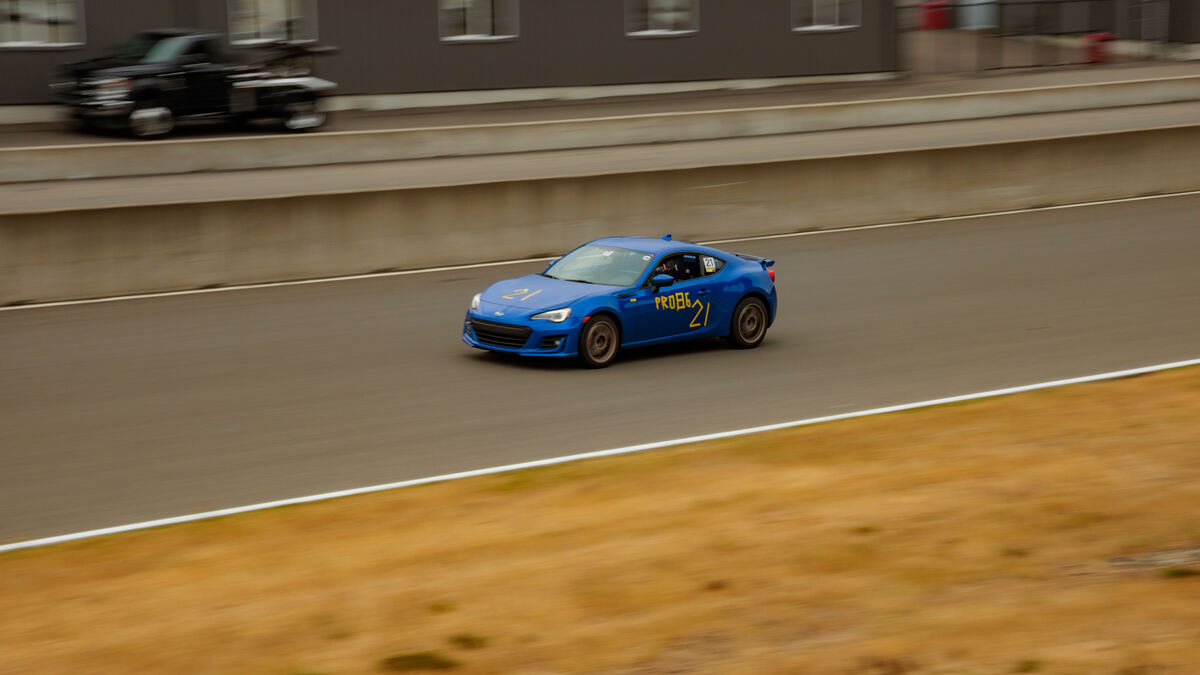 Pro86 race car on track
