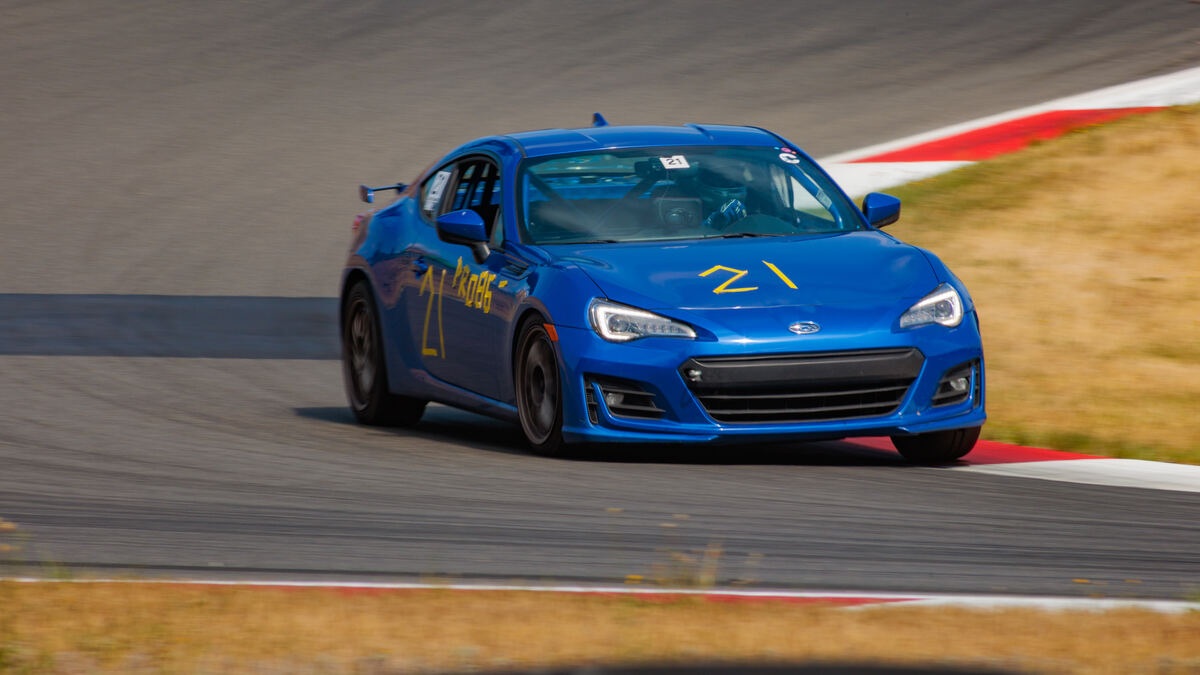 Pro86 race car on track