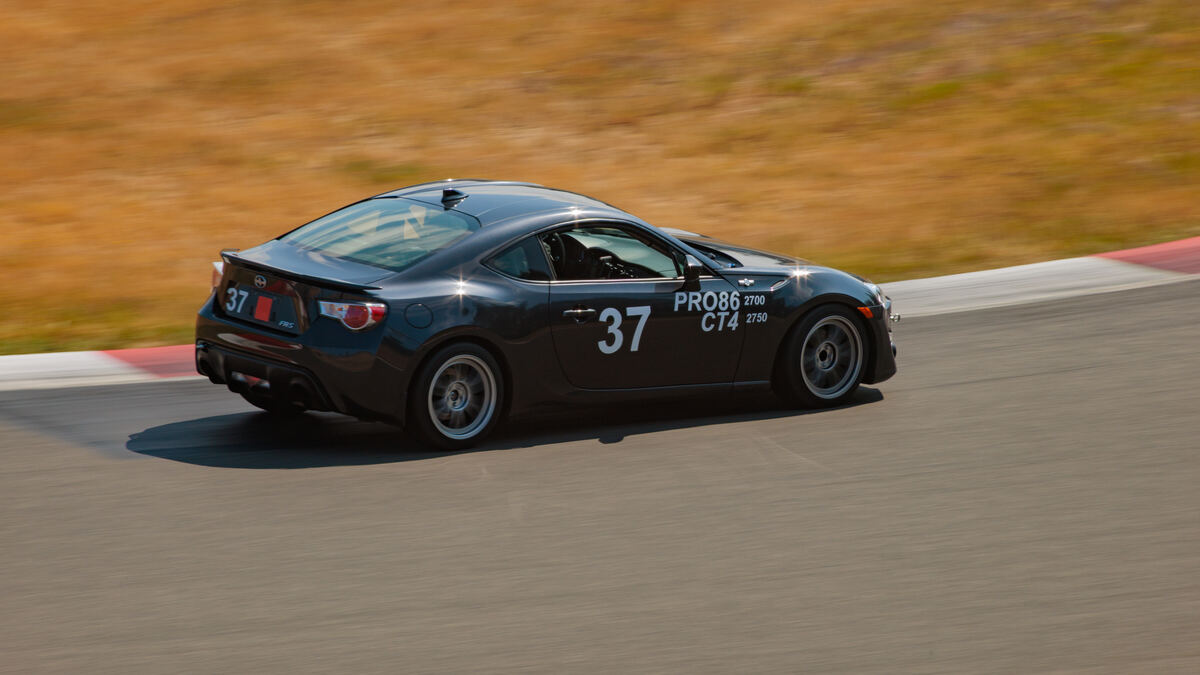 Pro86 race car on track