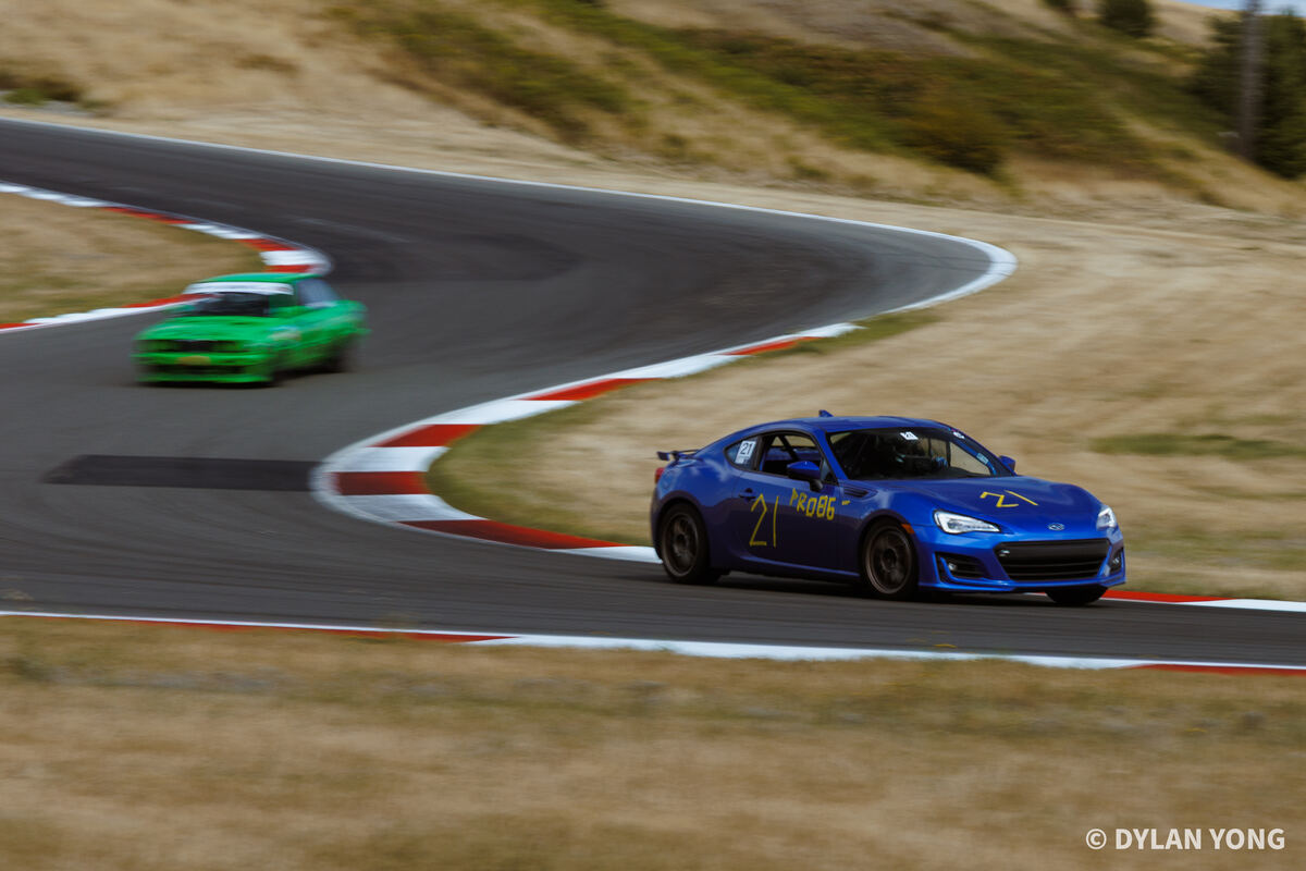 Pro86 race car on track